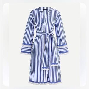 Blue and White Striped Dress